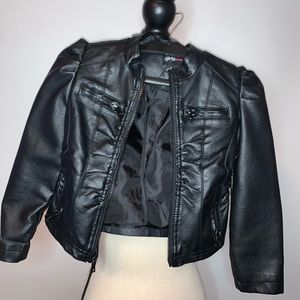 Girls leather jacket 5/6